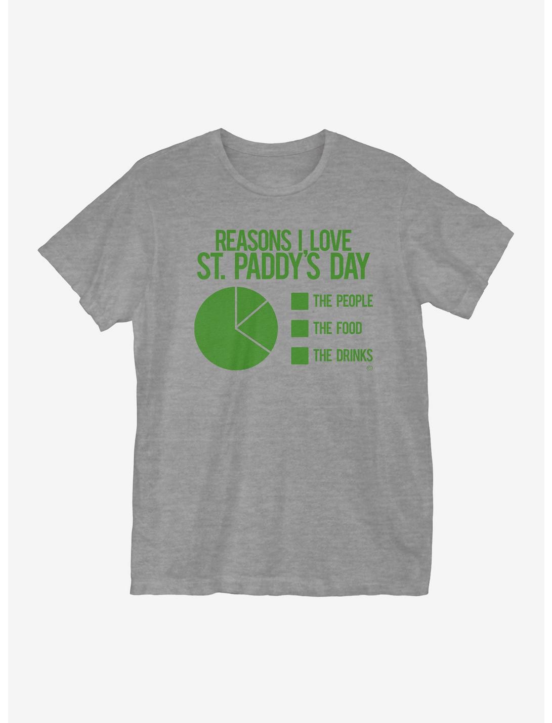 St Patrick's Day Pie Chart T-Shirt, HEATHER GREY, hi-res