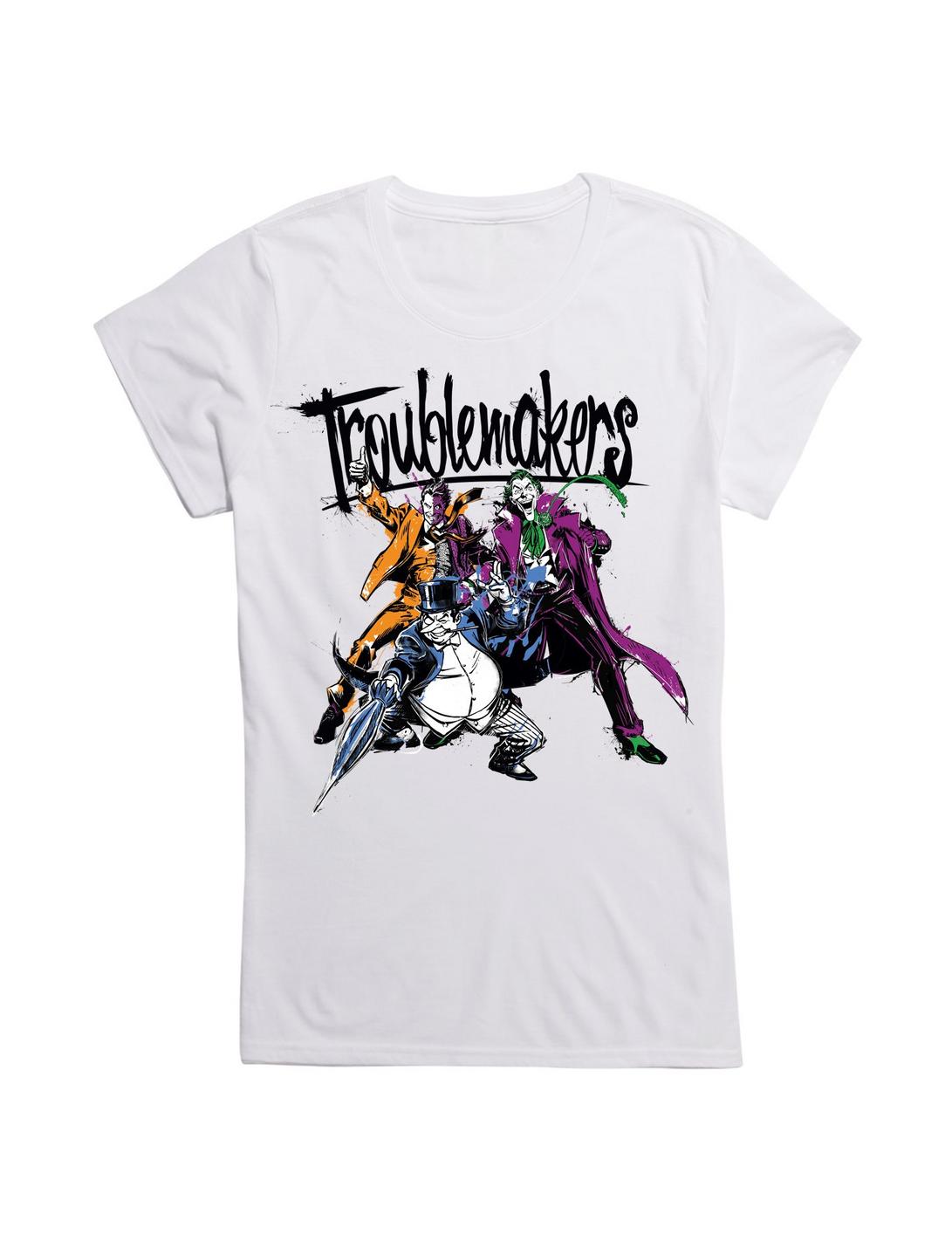 DC Comics Batman Villains Troublemakers Girls T-Shirt, WHITE, hi-res