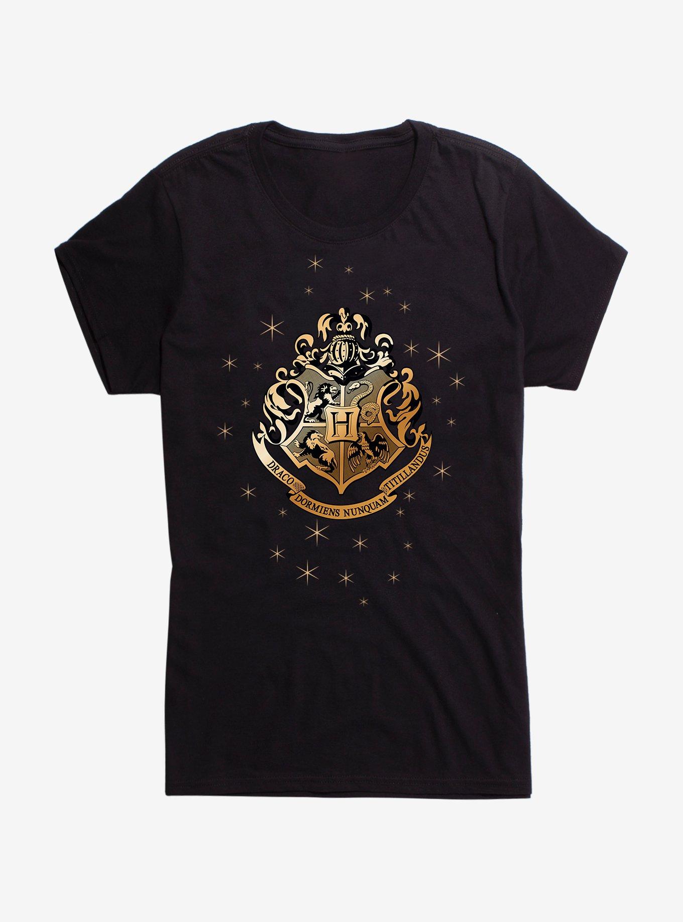 Harry Potter Hogwarts Emblem Glitter Girls T-Shirt