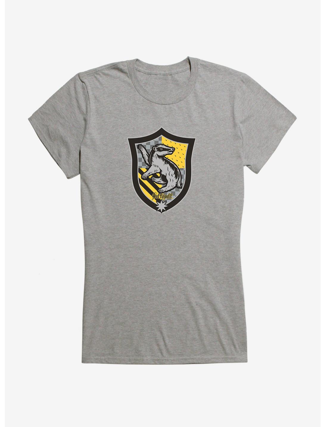Harry Potter Hufflepuff Multiprint Shield Girls T-Shirt, HEATHER, hi-res