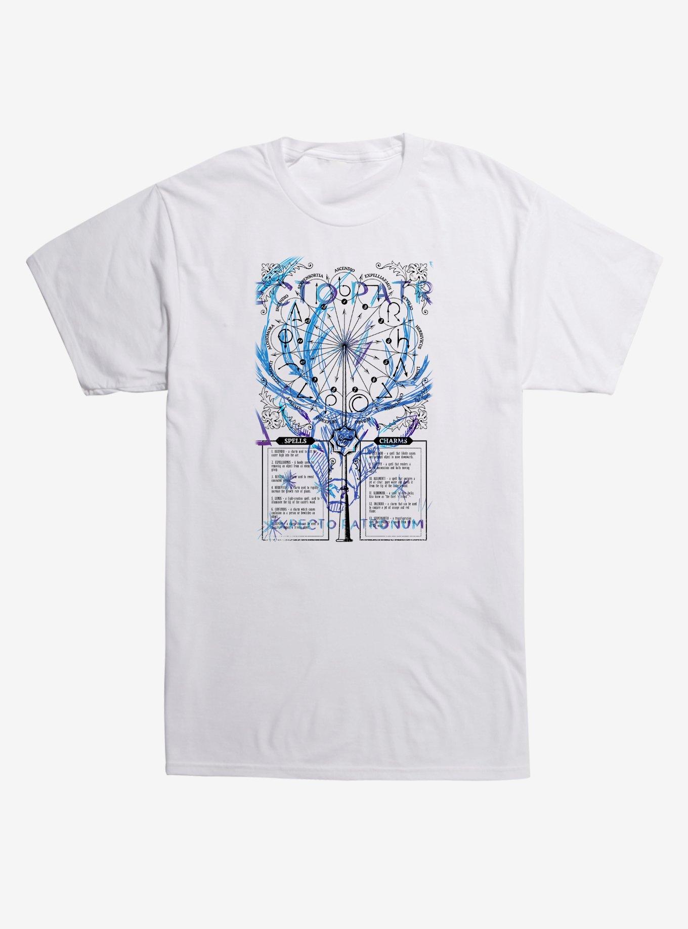 Harry Potter Expecto Patronum Doodle Girls T-Shirt, WHITE, hi-res