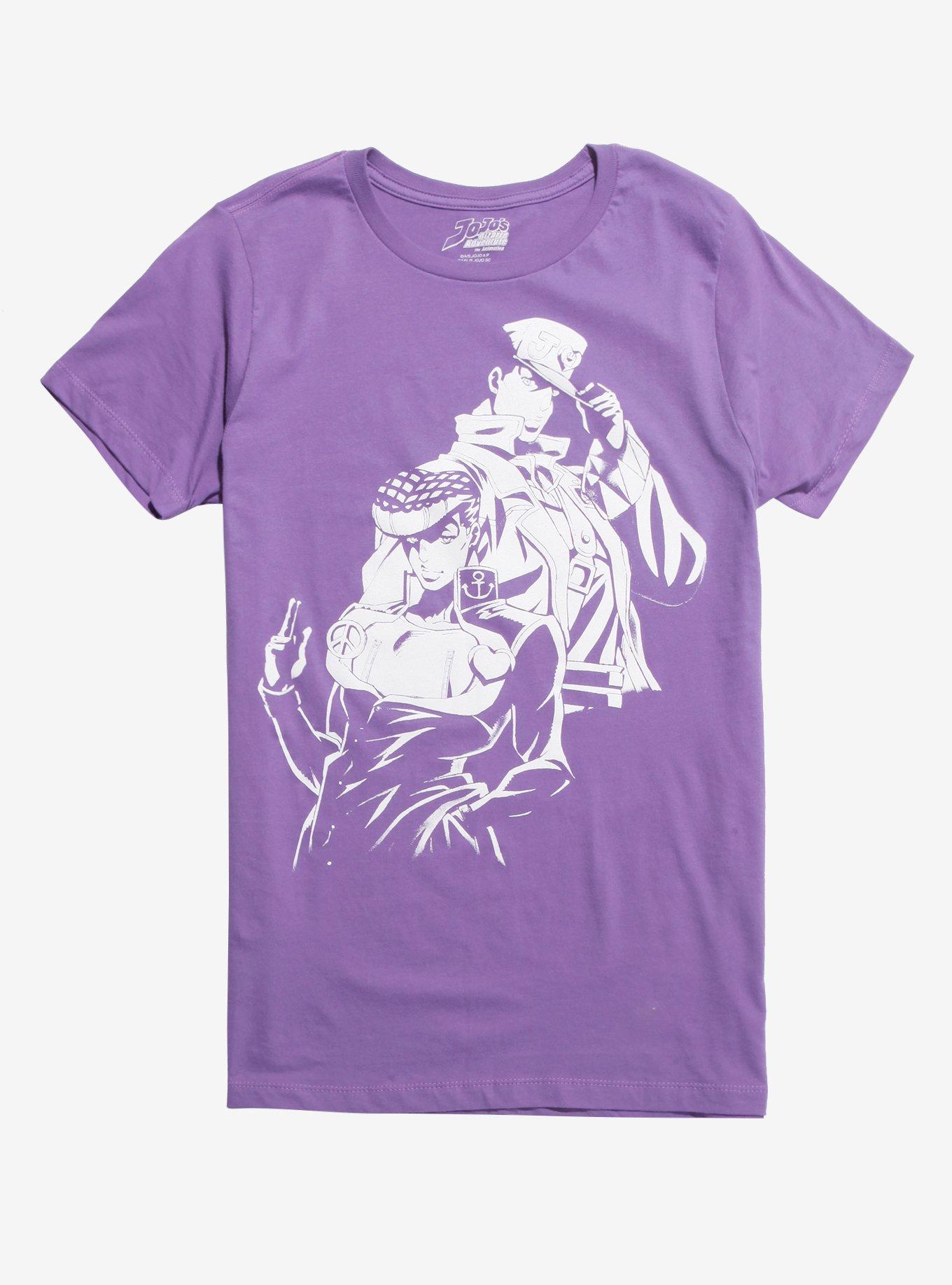 JoJo's Bizarre Adventure: Diamond Is Unbreakable White & Purple T-Shirt, WHITE, hi-res