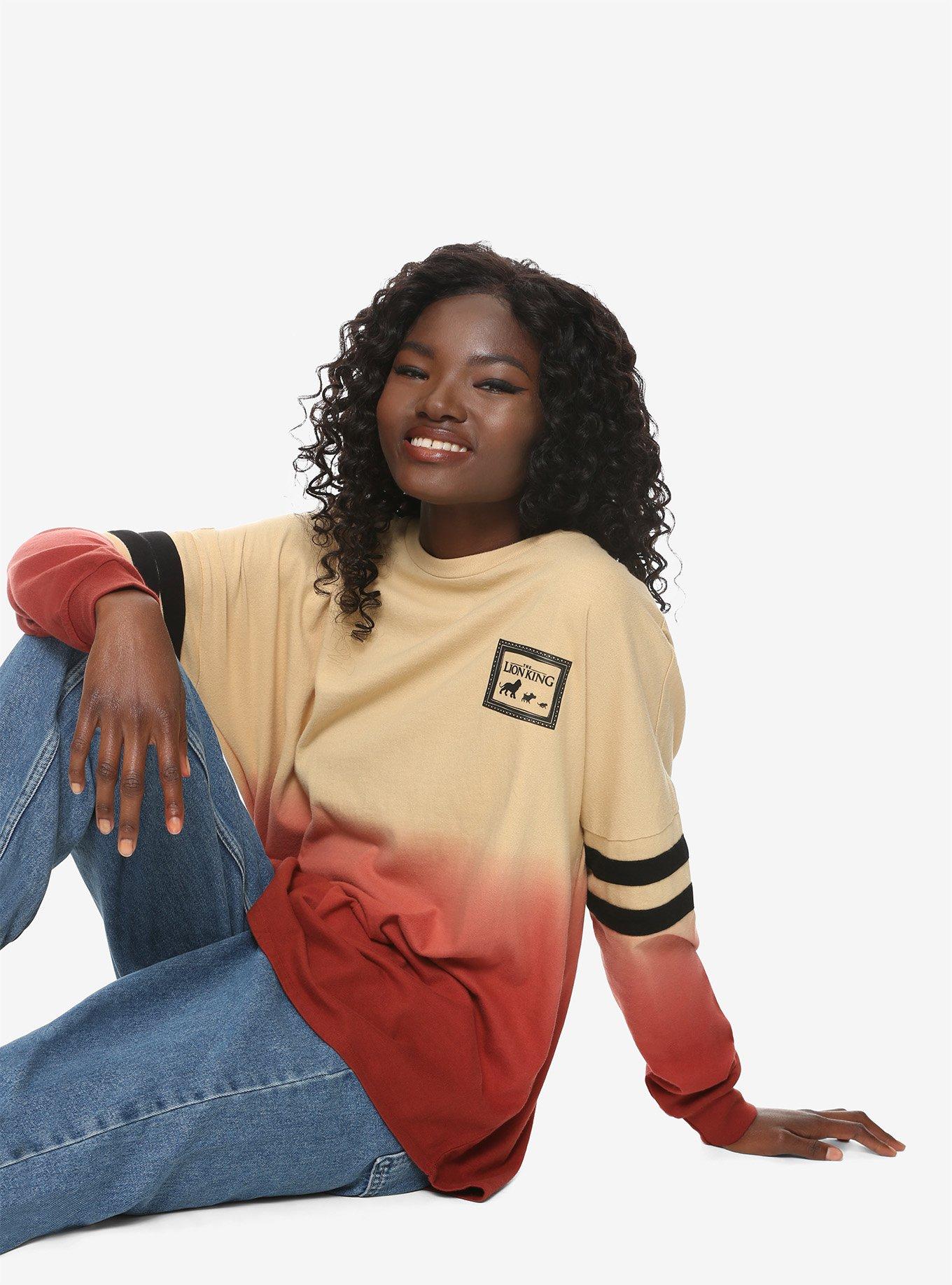 Her Universe Disney The Lion King Tan Orange Ombre Long-Sleeve Athletic Jersey, MULTI, hi-res