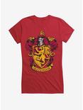 Harry Potter Gryffindor Lion Shield Girls T-Shirt, RED, hi-res