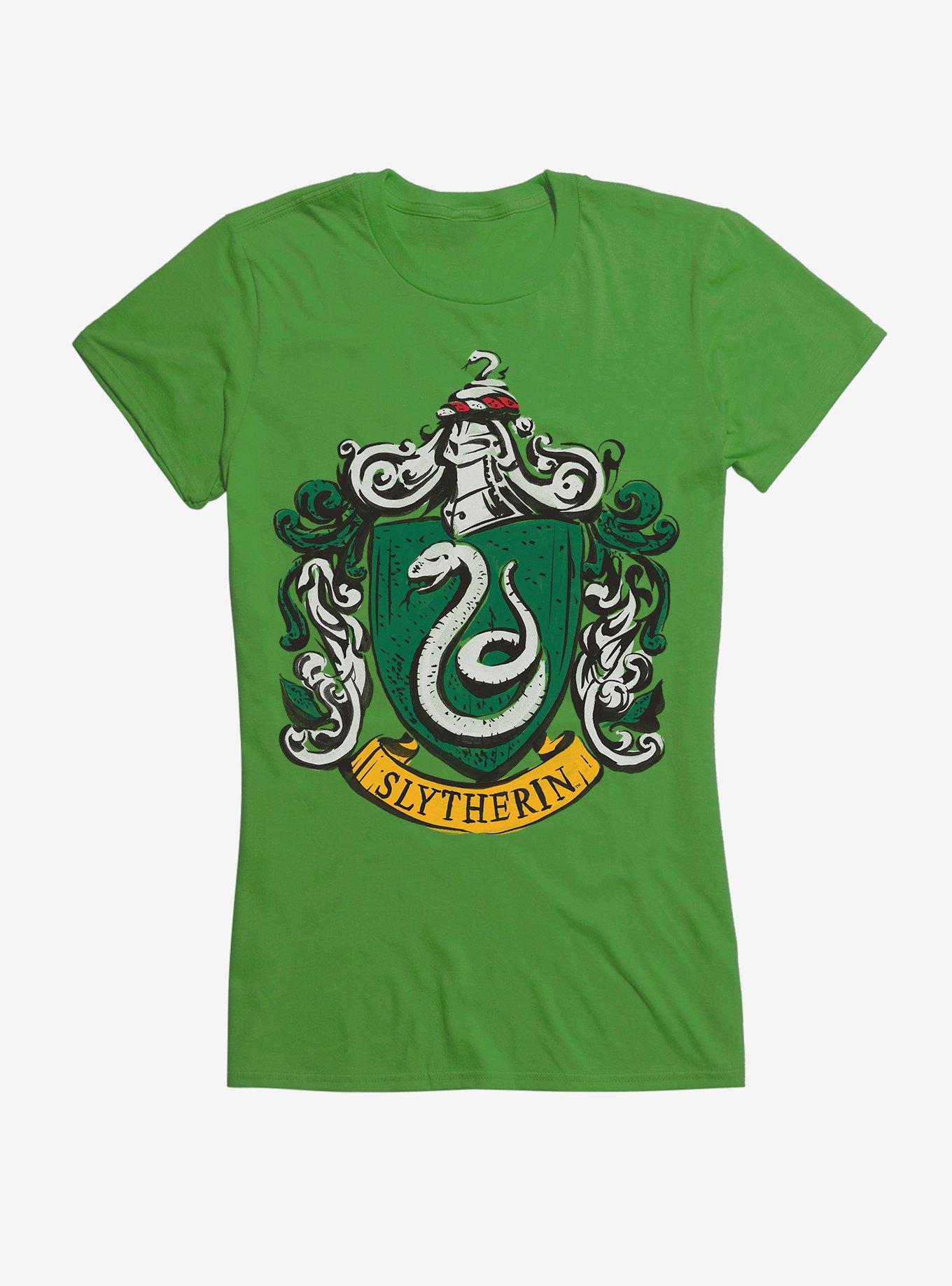 Harry Potter Slytherin Serpents Badge Girls T-Shirt, KELLY GREEN, hi-res
