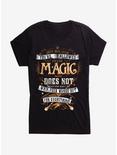 Harry Potter Wands Out Quote Girls T-Shirt, BLACK, hi-res