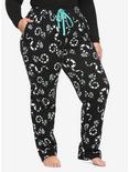 Beetlejuice Sandworm Print Girls Pajama Pants Plus Size, MULTI, hi-res