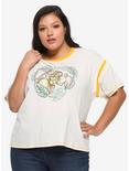 Her Universe Disney The Lion King Simba & Nala Varsity Stripe Girls Crop T-Shirt Plus Size, MULTI, hi-res