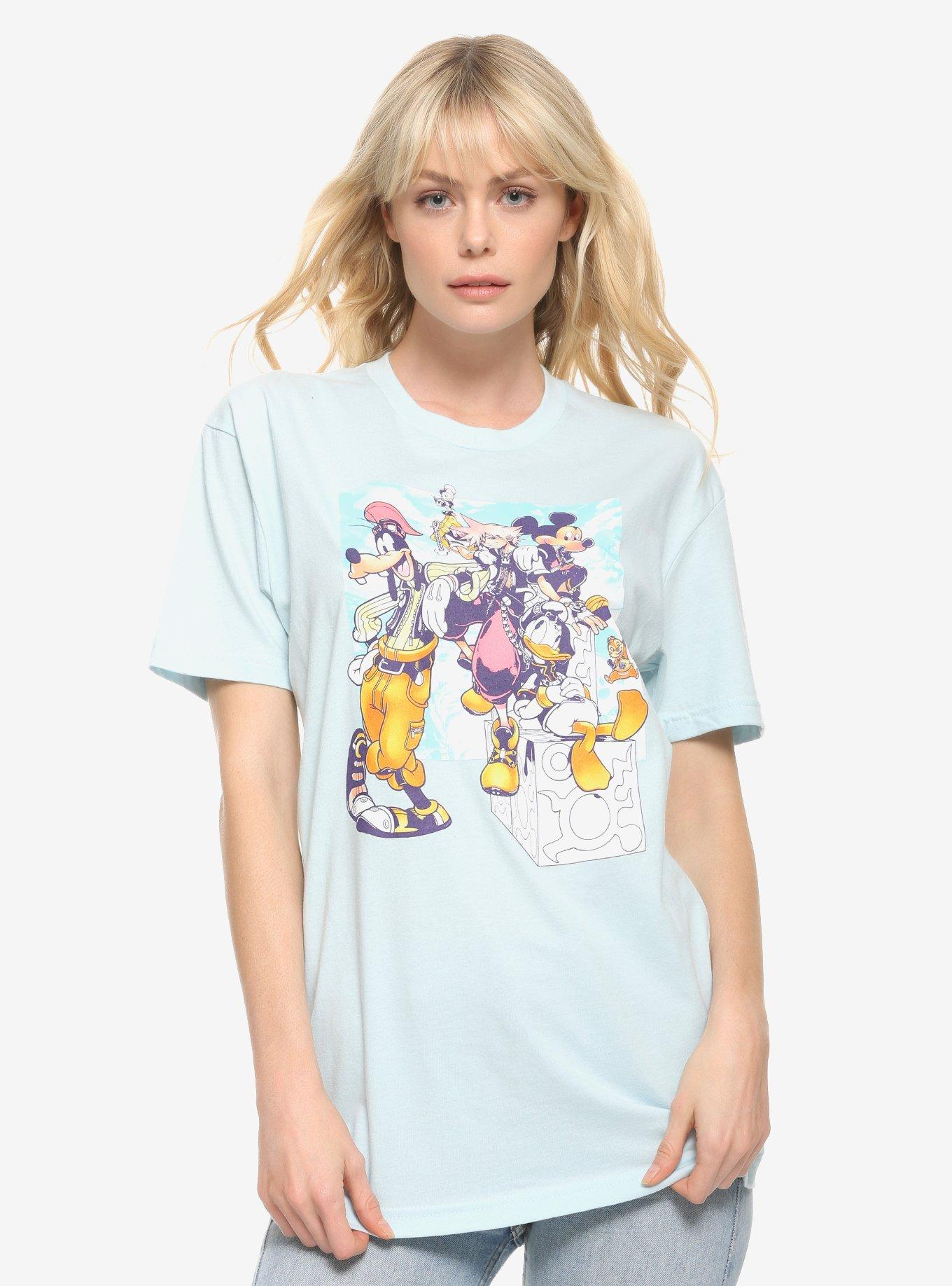 Disney Kingdom Hearts Gang's All Here T-Shirt - BoxLunch Exclusive, BLUE, hi-res