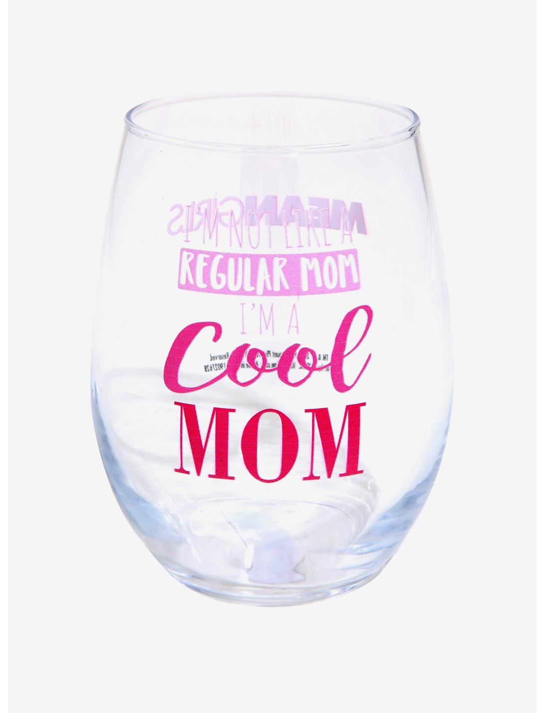 Mean Girls Cool Mom Stemless Wine Glass, , hi-res