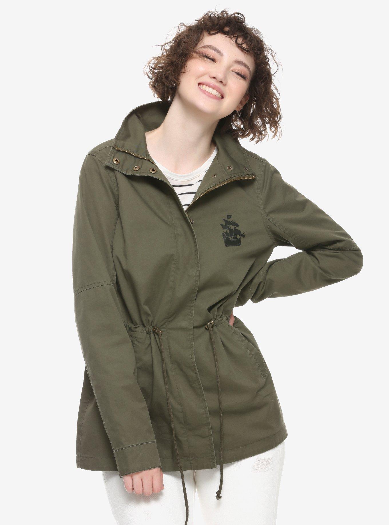 Disney Peter Pan Skull Girls Cargo Jacket, BLACK, hi-res