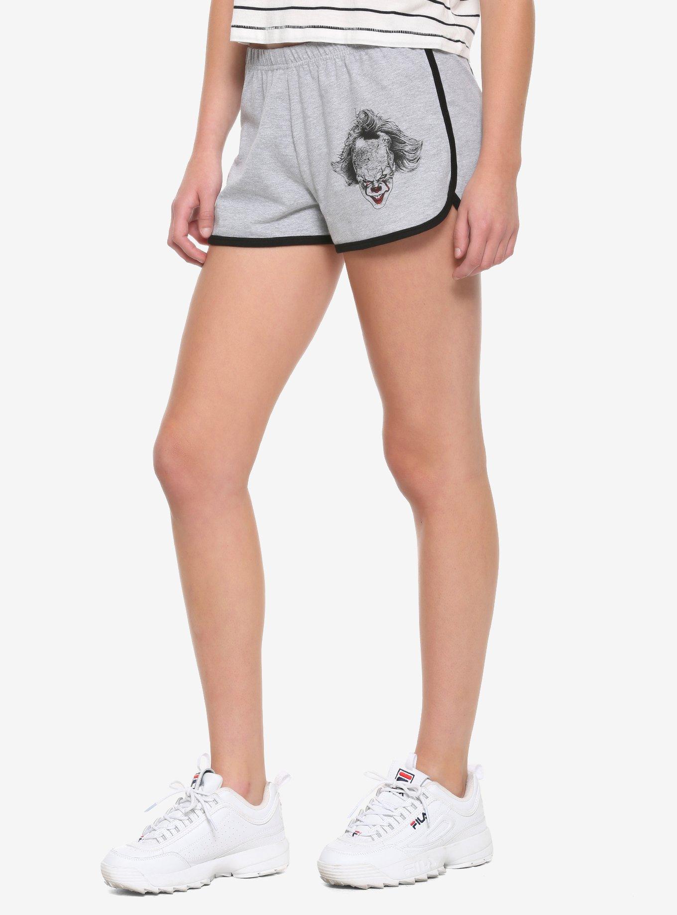 IT Pennywise Sketch Girls Soft Shorts, GREY, hi-res