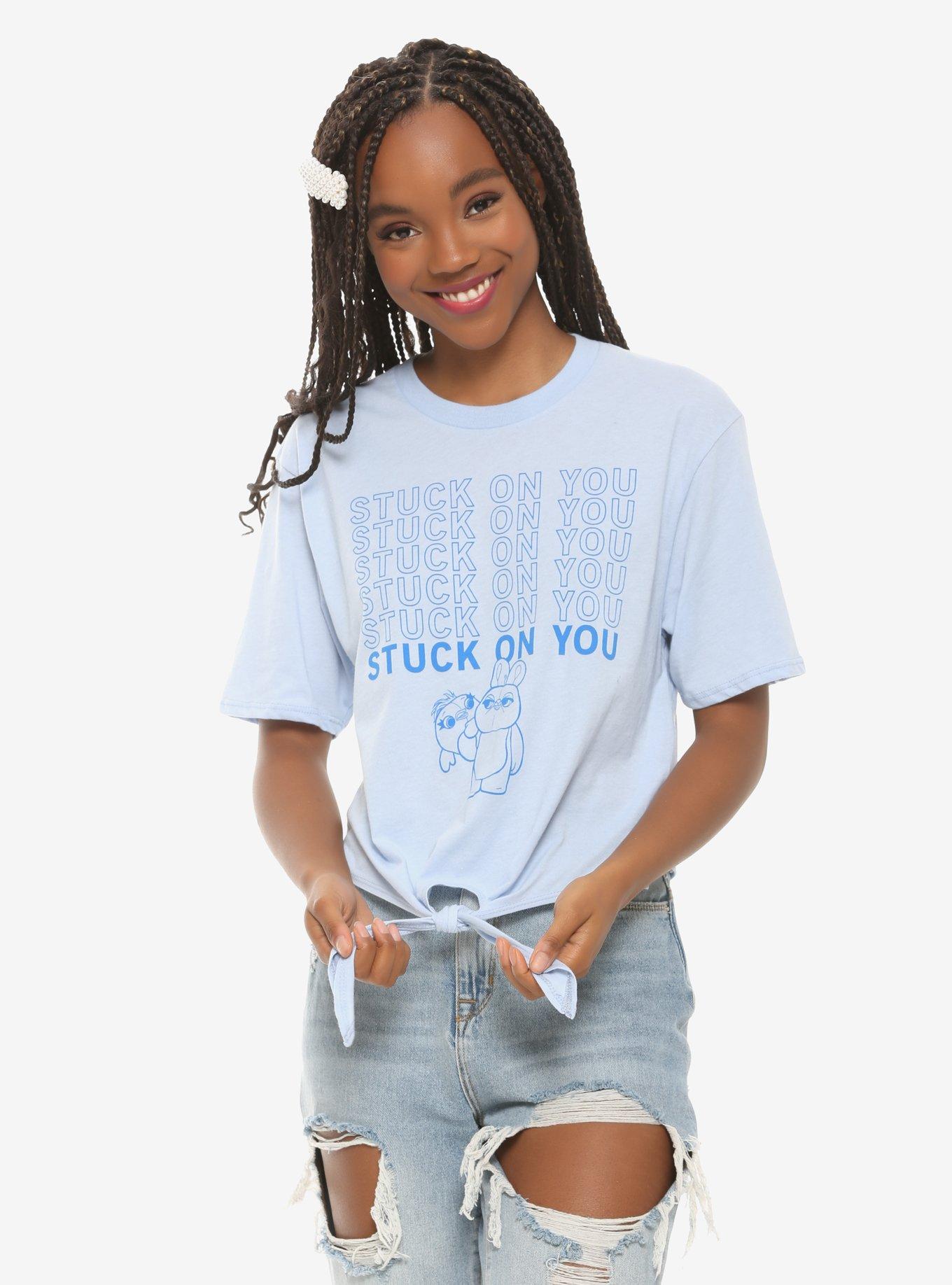 Disney Pixar Toy Story 4 Duck & Bunny Tie-Front Girls T-Shirt, BLUE, hi-res