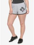 IT Pennywise Sketch Girls Soft Shorts Plus Size, GREY, hi-res