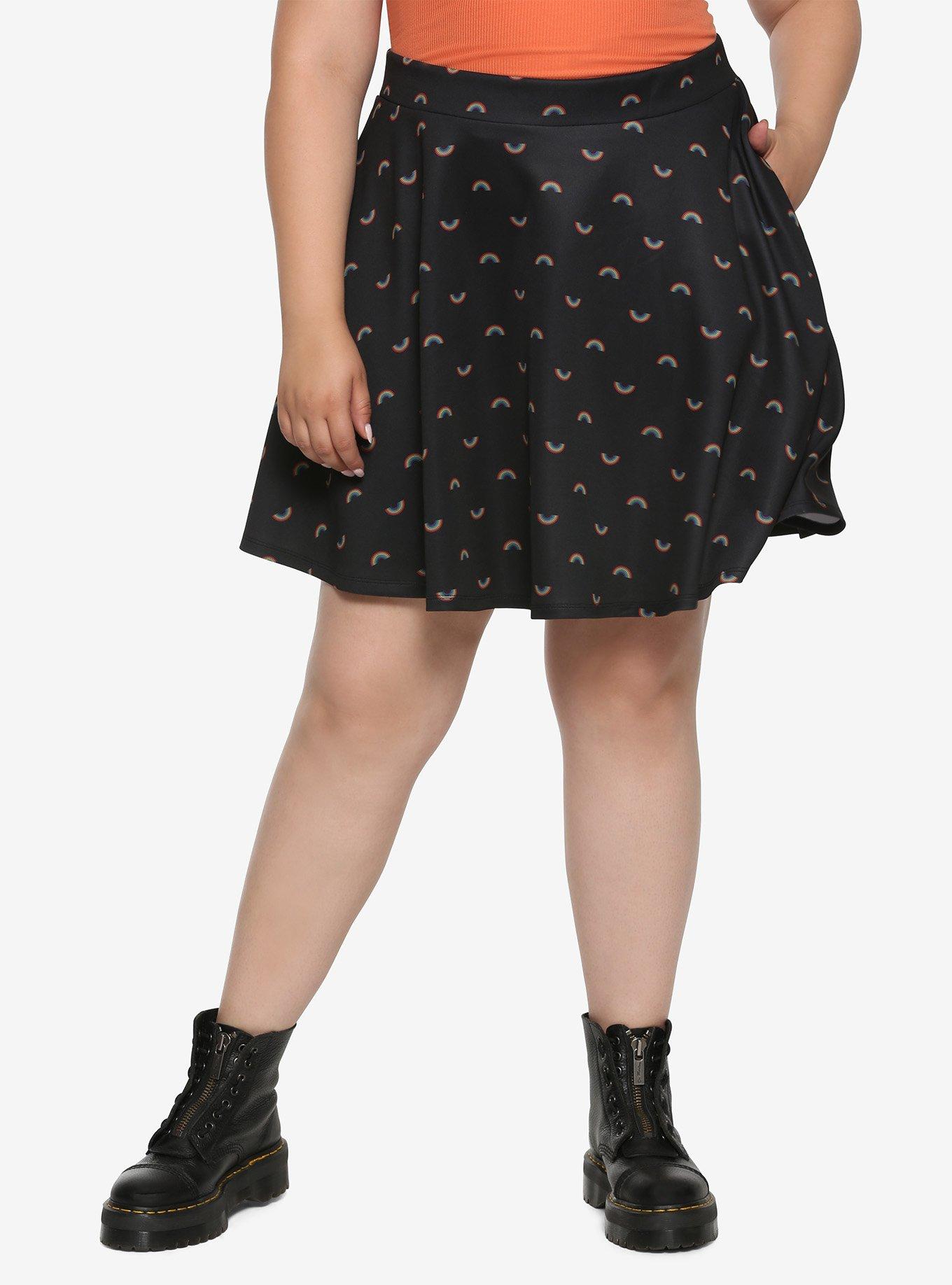 Hot topic black skater skirt best sale