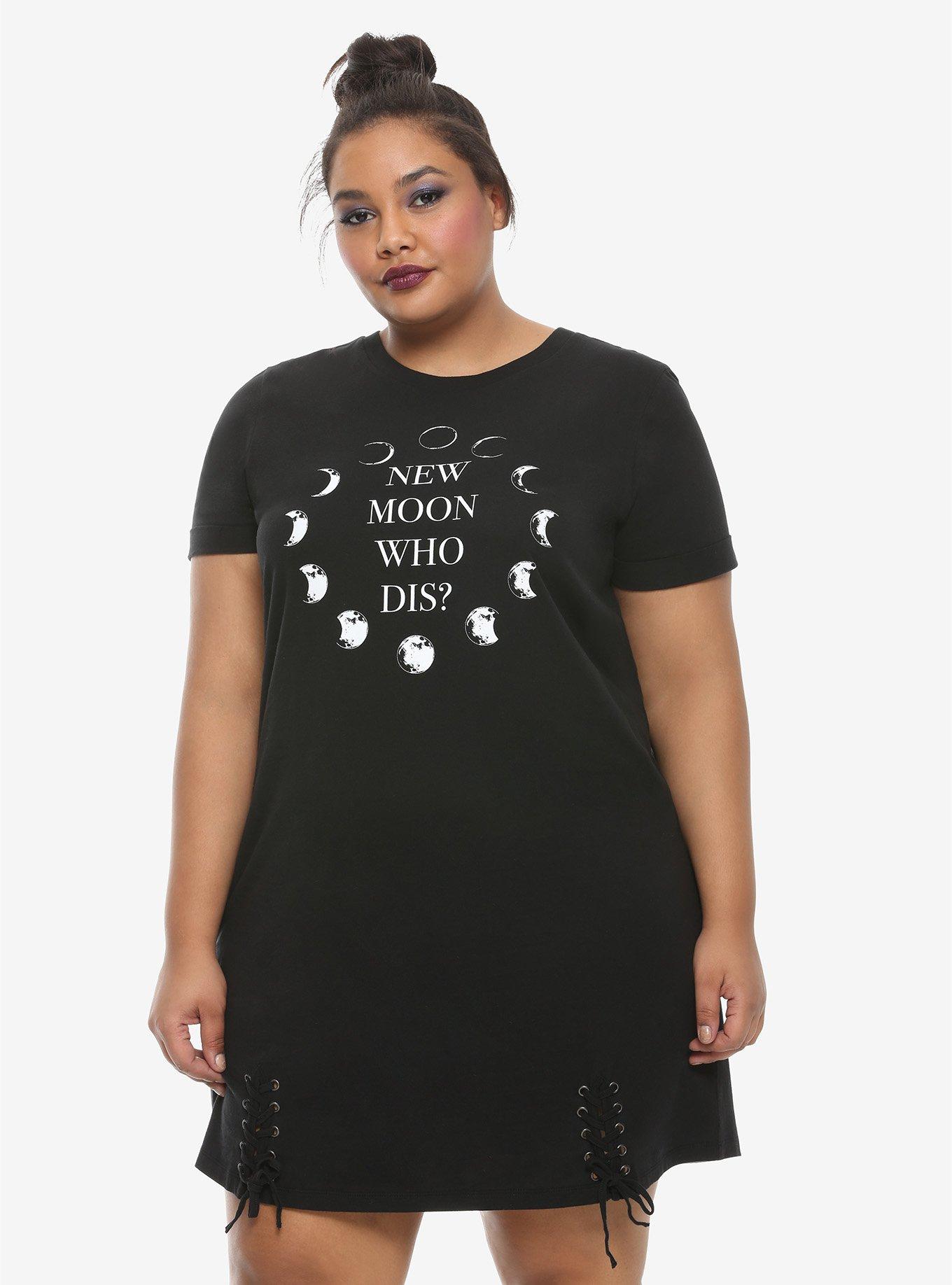 New Moon Who Dis Lace-Up Dress Plus Size