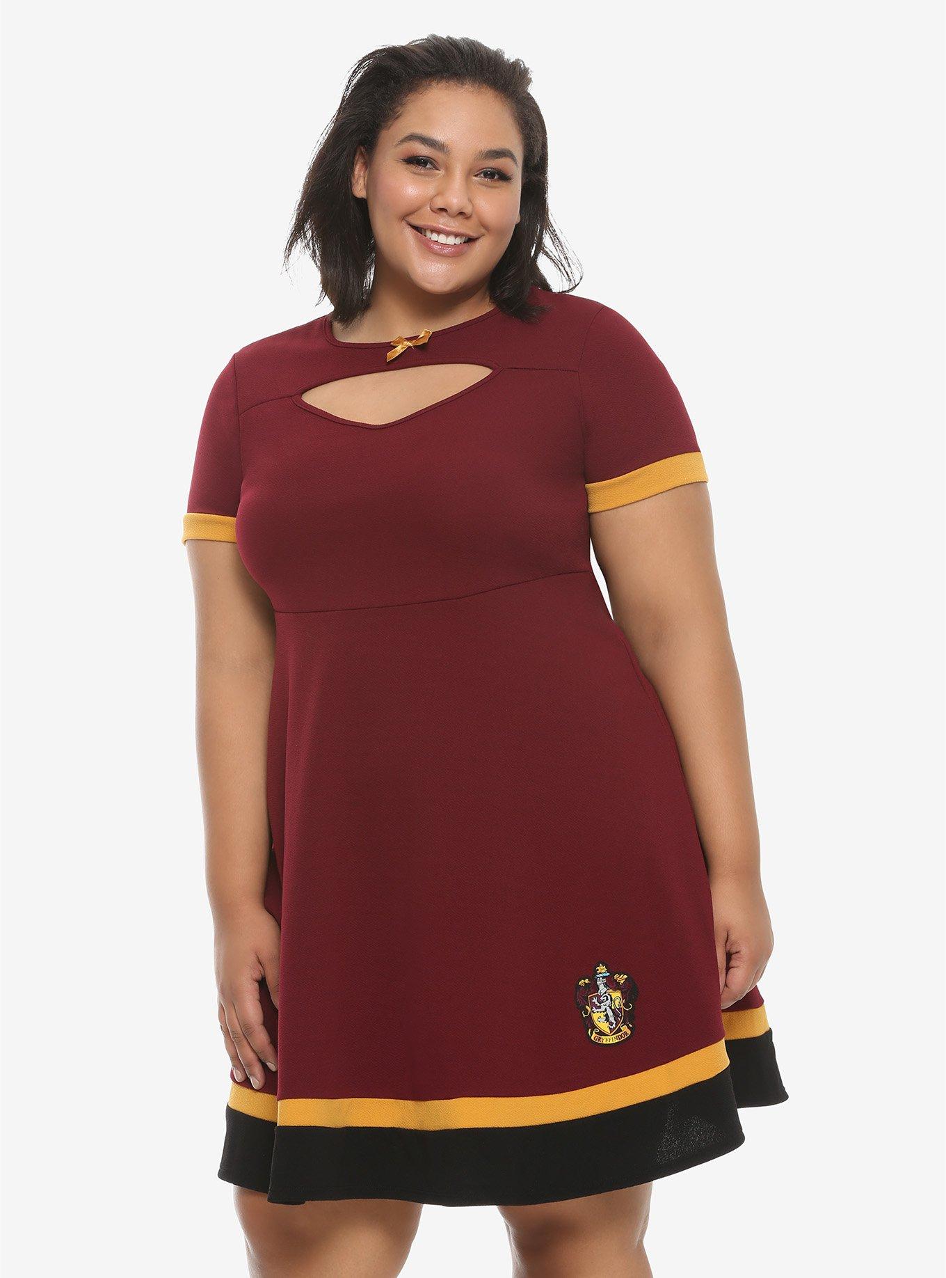 Harry Potter Gryffindor Color-Block Dress Plus Size, MULTI, hi-res