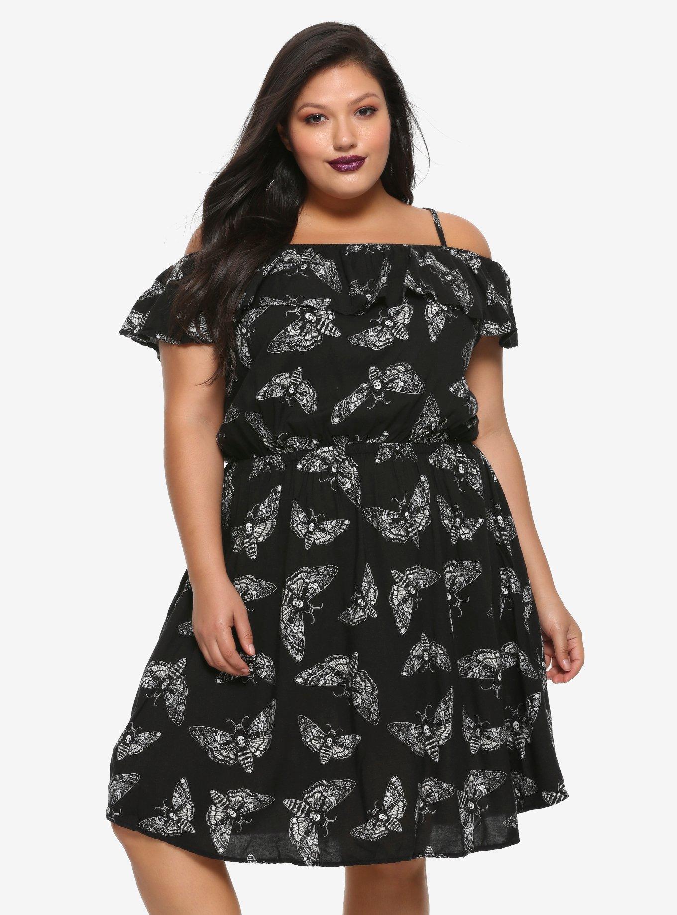 Moth Cold Shoulder Ruffle Dress Plus Size | Hot Topic
