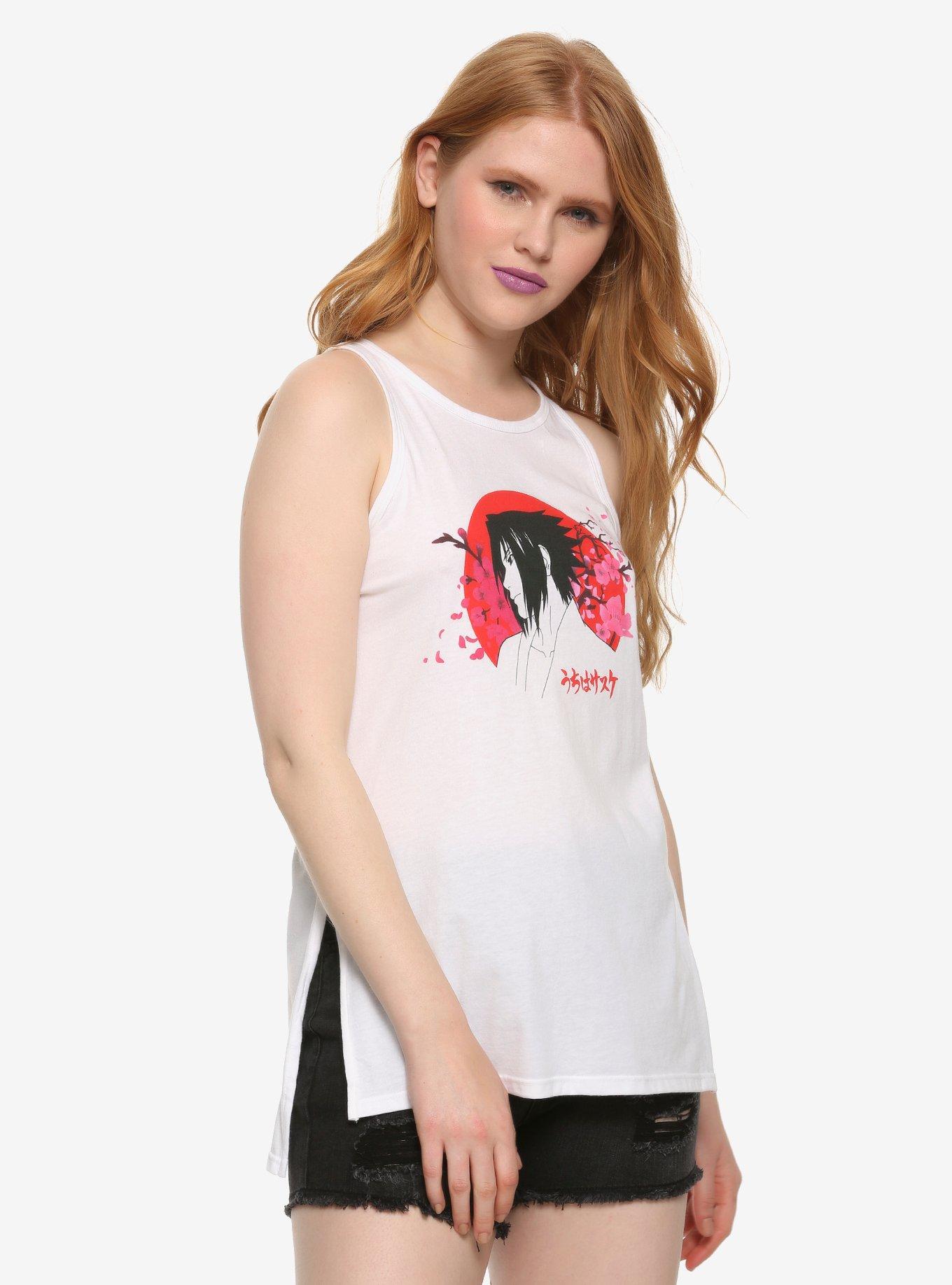 Naruto Shippuden Sasuke Blossoms Girls Tank Top, RED, hi-res