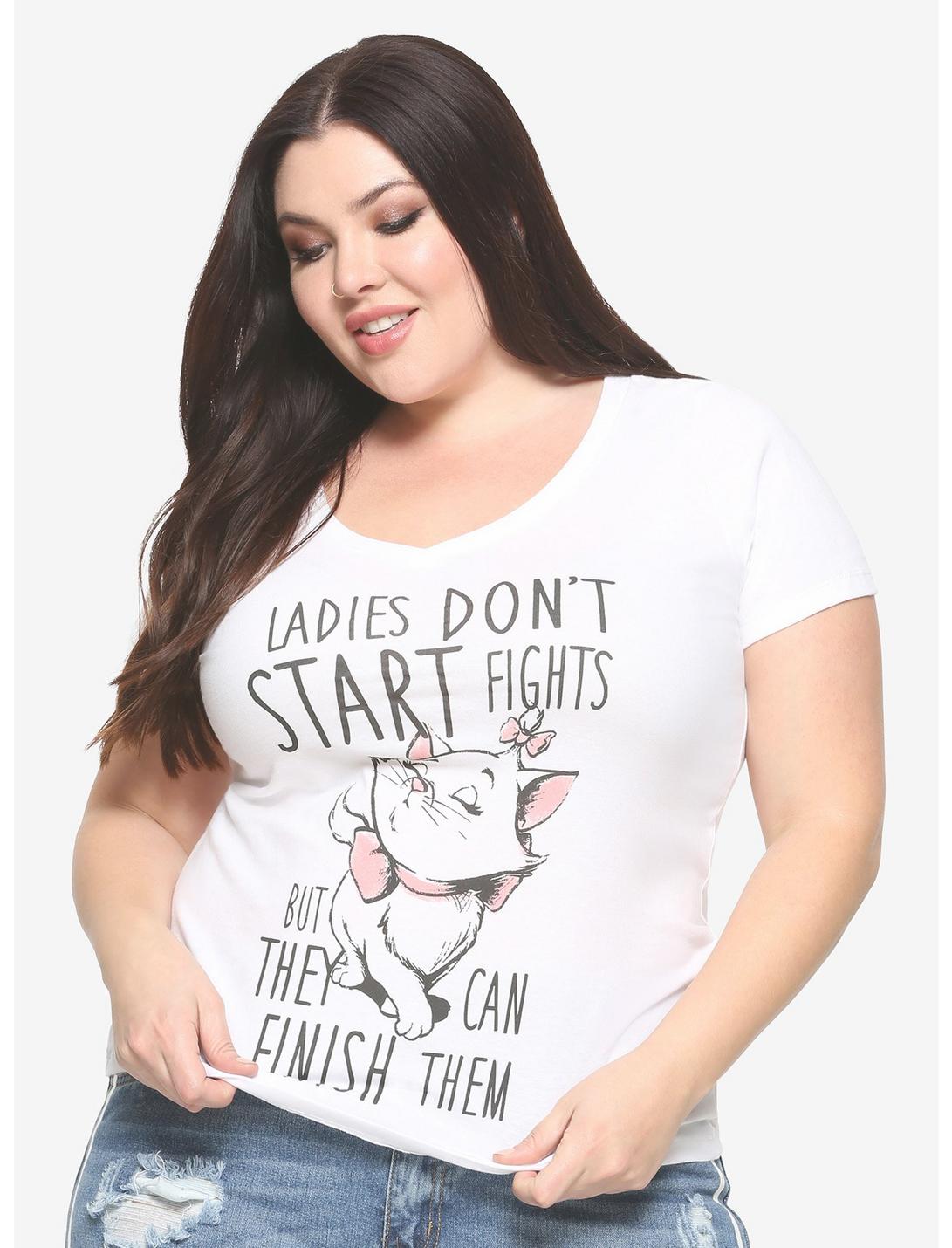 Disney The Aristocats Marie Ladies Don't Start Fights Girls T-Shirt Plus Size, MULTI, hi-res