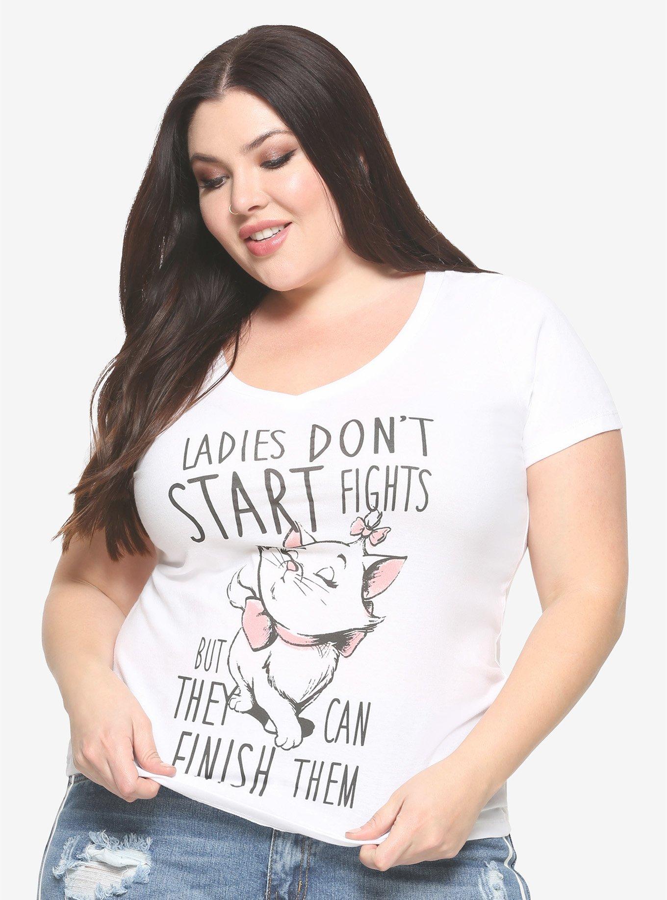 Disney The Aristocats Marie Ladies Don't Start Fights Girls T-Shirt Plus Size, MULTI, hi-res