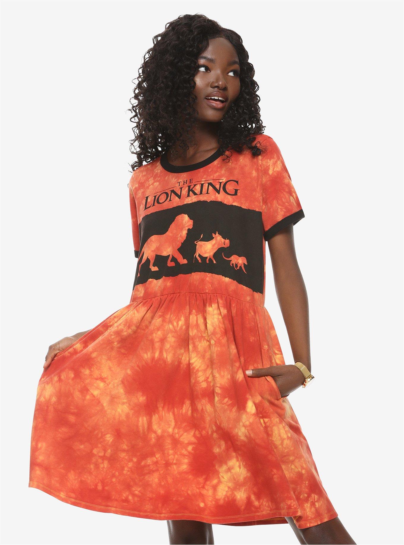 Disney The Lion King Tie-Dye Ringer Dress Plus Size, MULTI, hi-res