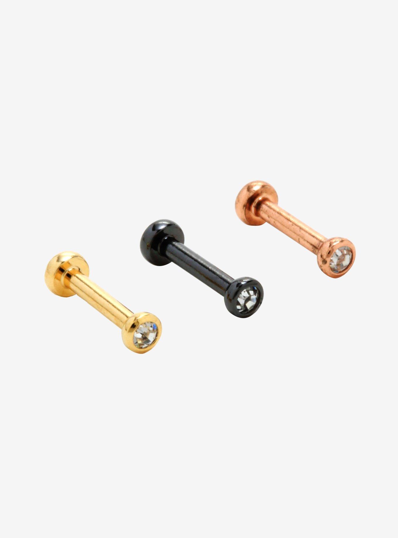 Steel Mix Metal Cartilage Stud 3 Pack, , hi-res