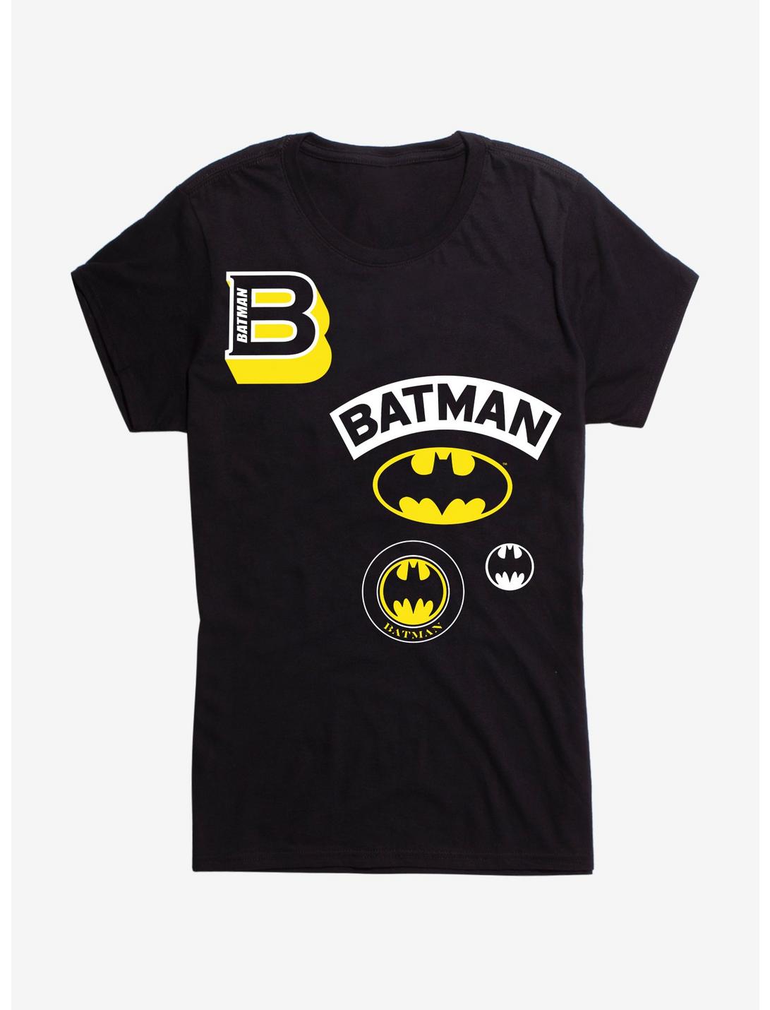 DC Comics Batman Logos Girls T-Shirt, BLACK, hi-res