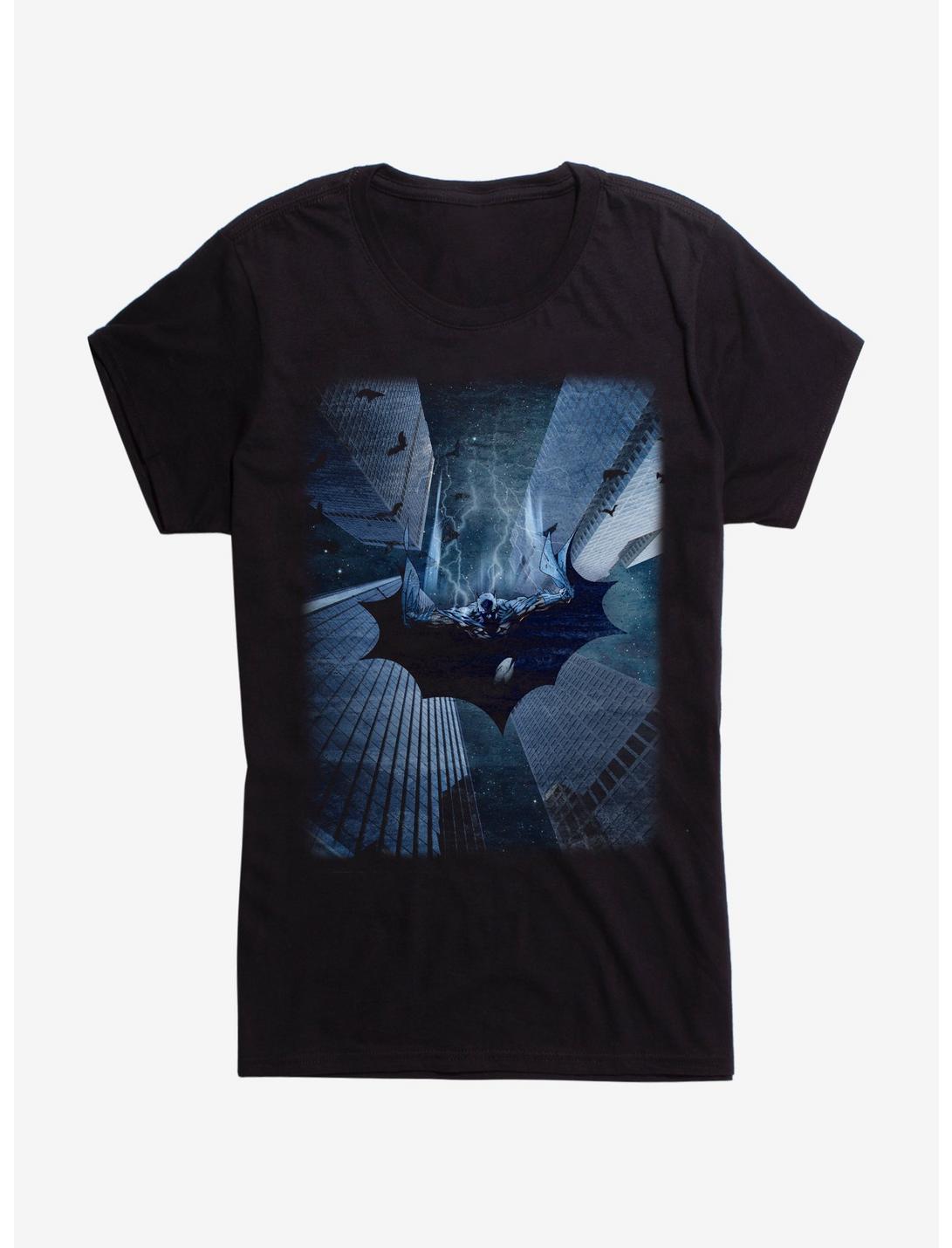 DC Comics Batman Buildings Girls T-Shirt , BLACK, hi-res