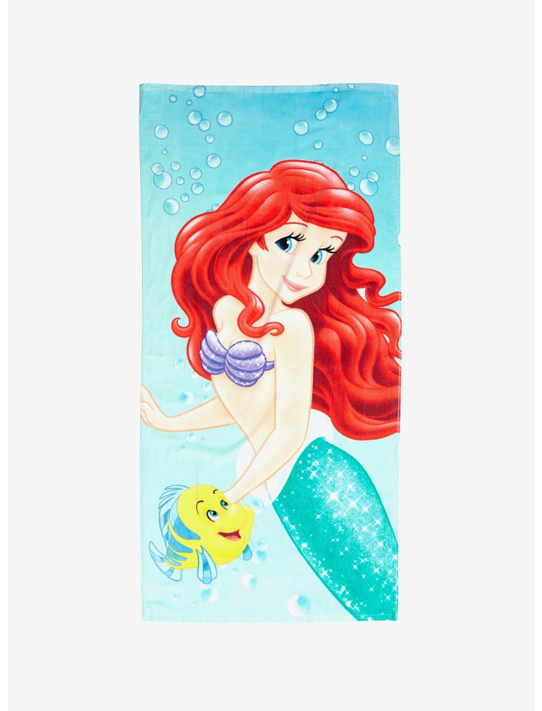 Disney The Little Mermaid Ariel & Flounder Beach Towel, , hi-res