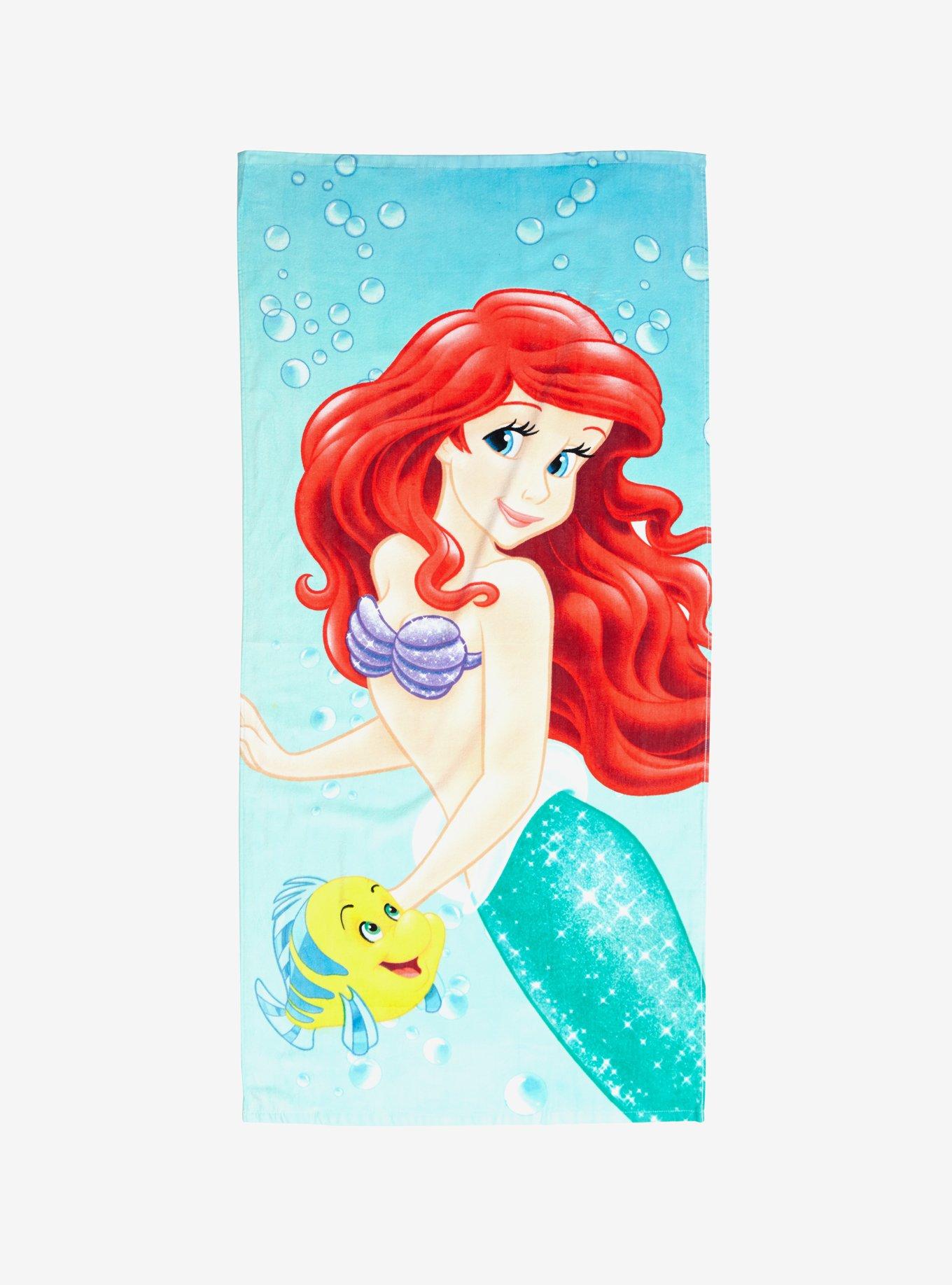 Disney The Little Mermaid Ariel & Flounder Beach Towel, , hi-res