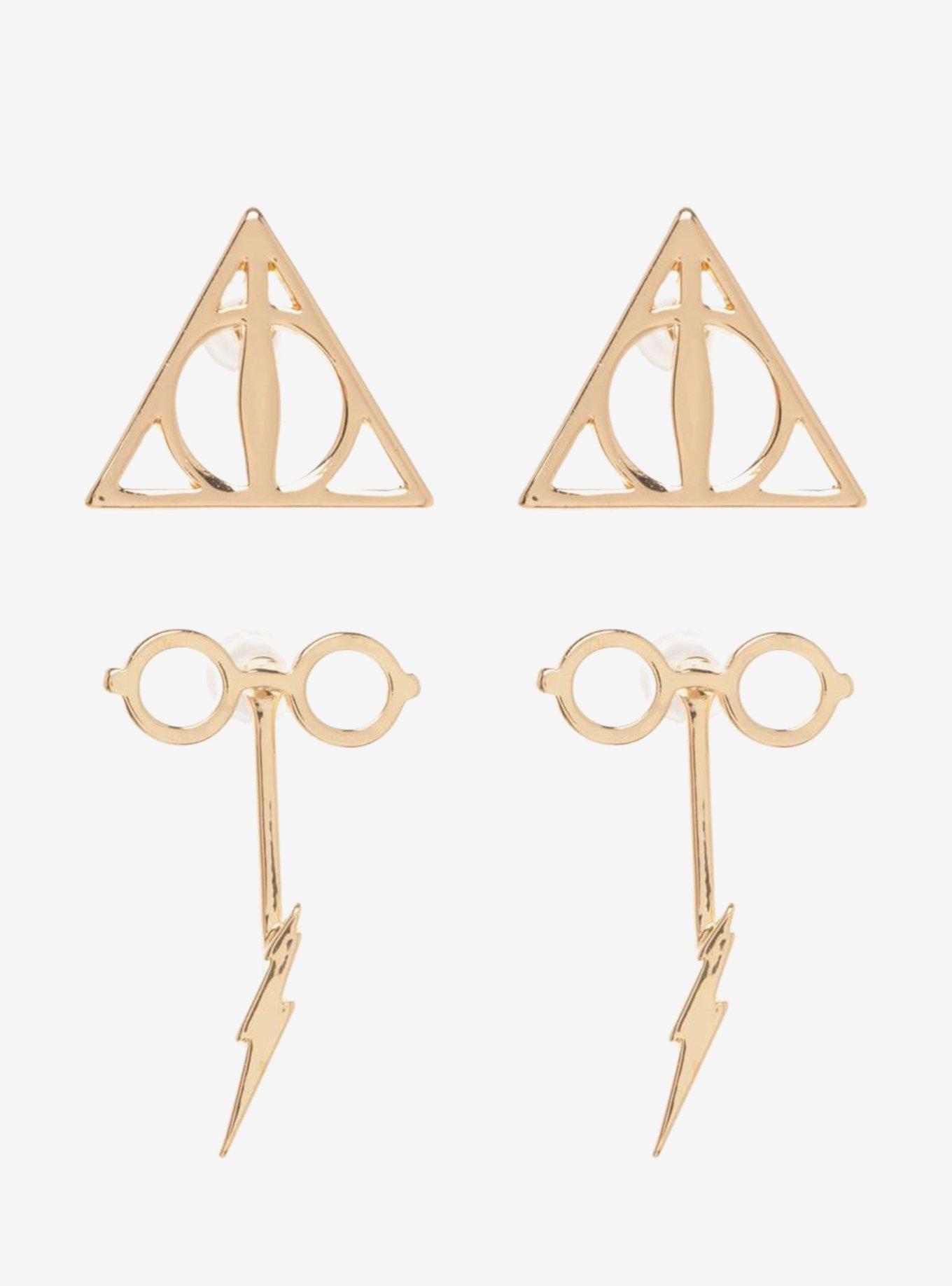Harry Potter Deathly Hallows Earring Set, , hi-res