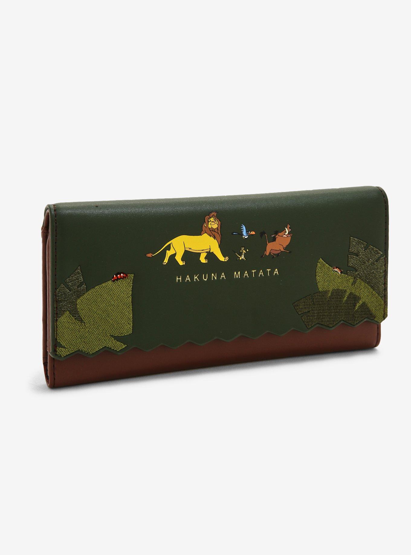 Loungefly Disney The Lion King Hakuna Matata Tri Fold Wallet BoxLunch Exclusive BoxLunch