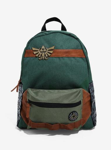 Legend of Zelda backpack & matching wallet Bioworld Zelda Green and Brown Mini Backpack, PU Material  main image 2