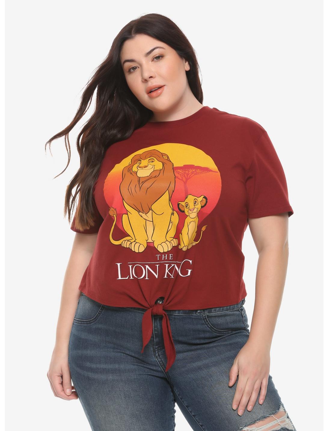 Disney The Lion King Father & Son Tie-Front Girls T-Shirt Plus Size, MULTI, hi-res