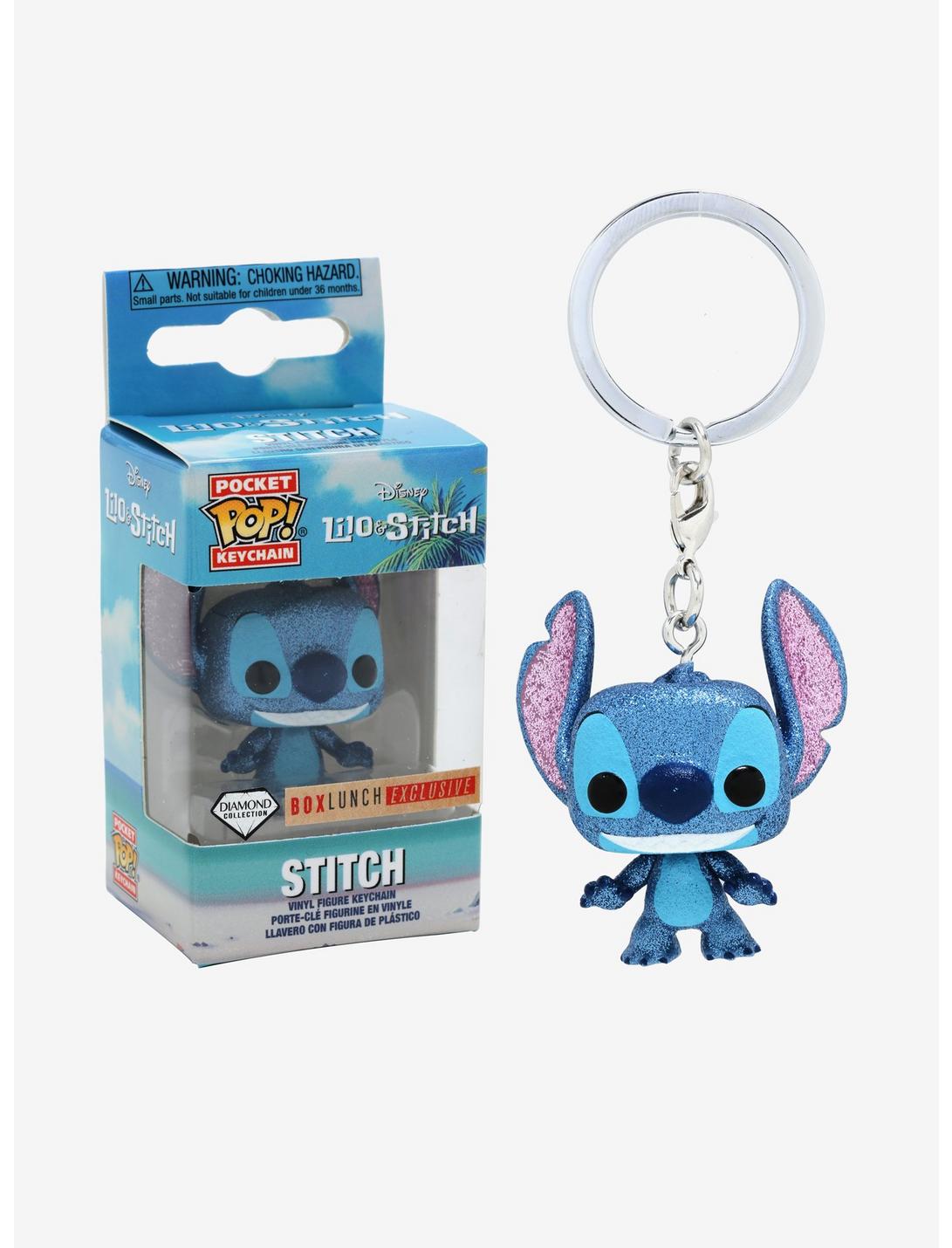 Funko Pocket Pop! Disney Lilo & Stitch Diamond Collection Stitch Vinyl Keychain - BoxLunch Exclusive, , hi-res