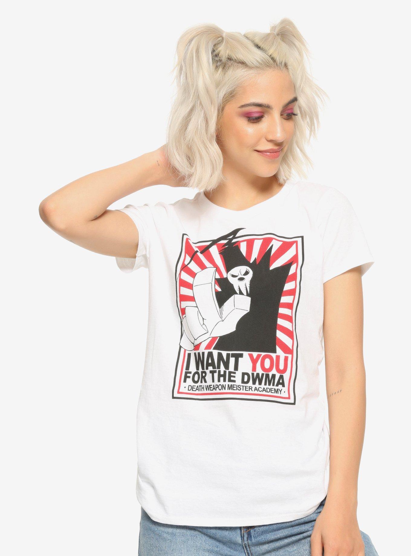 Soul Eater DWMA Recruitment Poster Girls T-Shirt, RED, hi-res