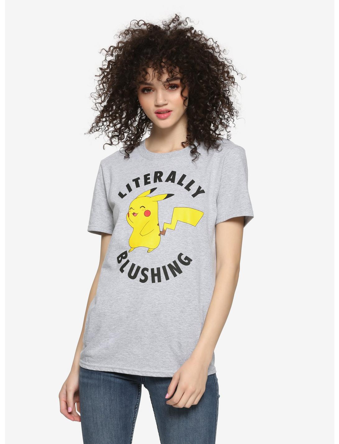Pokemon Pikachu Literally Blushing Girls T-Shirt, MULTI, hi-res