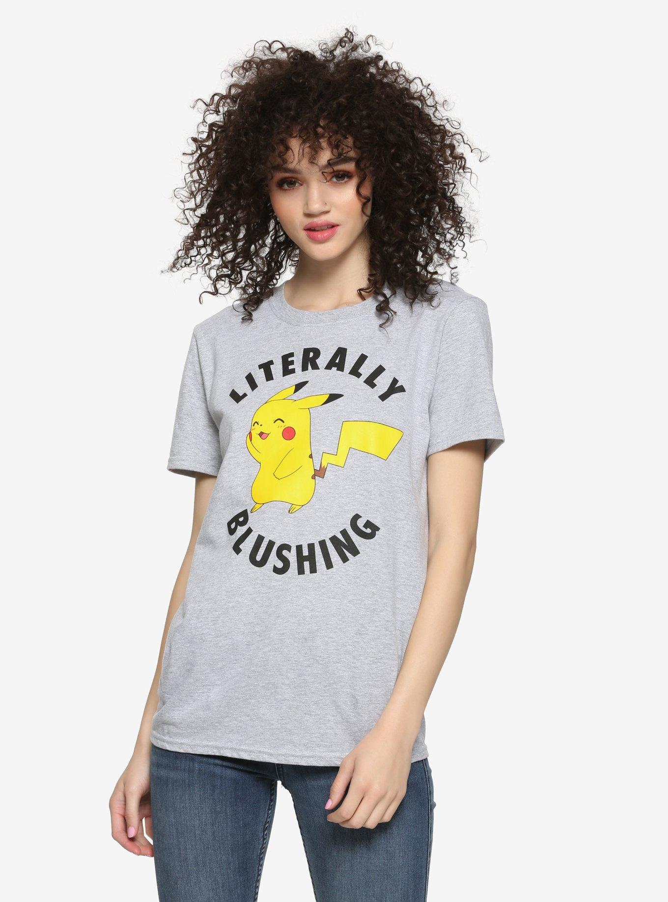 Pokemon Pikachu Literally Blushing Girls T-Shirt, MULTI, hi-res