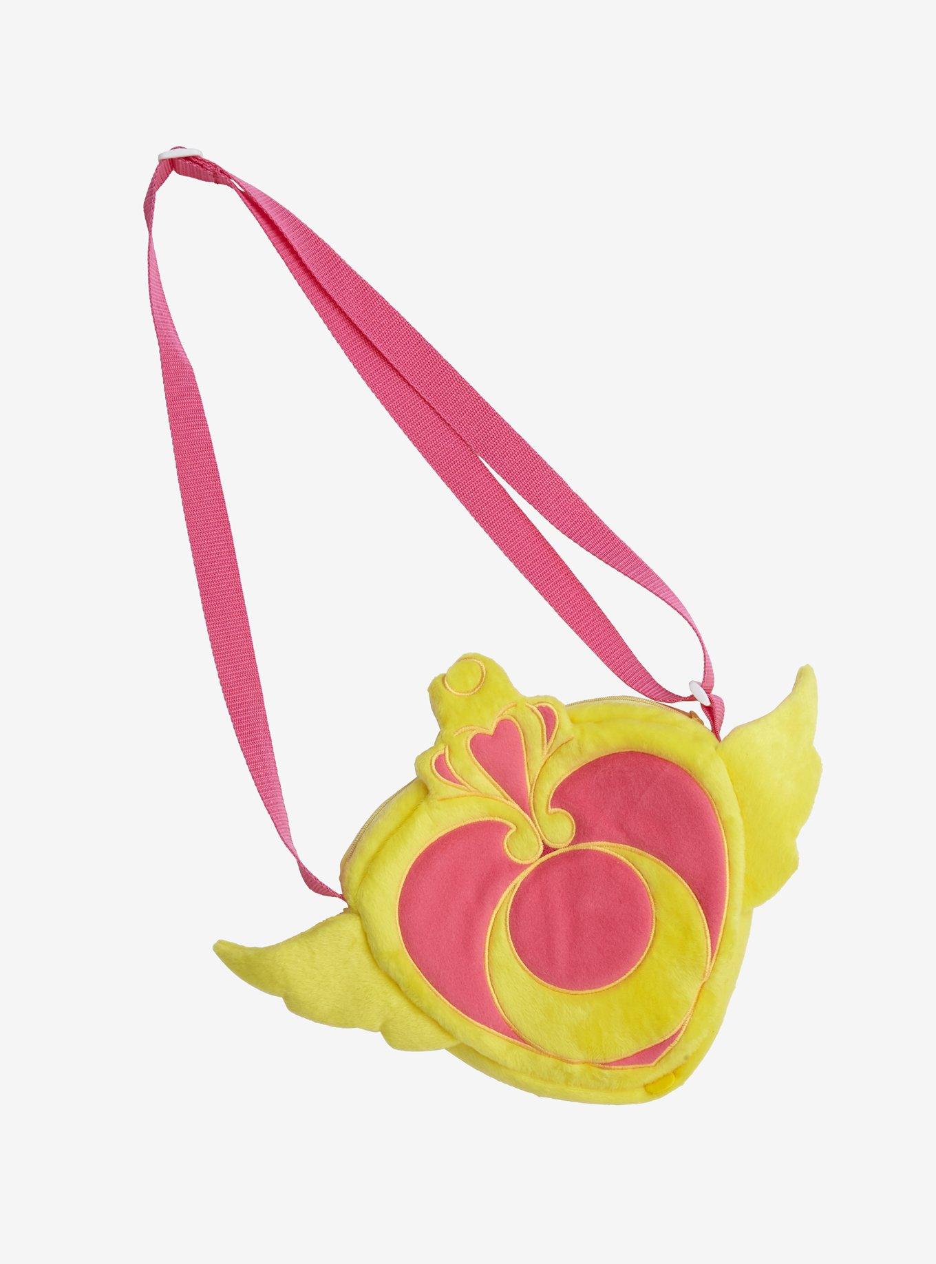 Sailor Moon Heart Brooch Plush Crossbody Bag, , hi-res