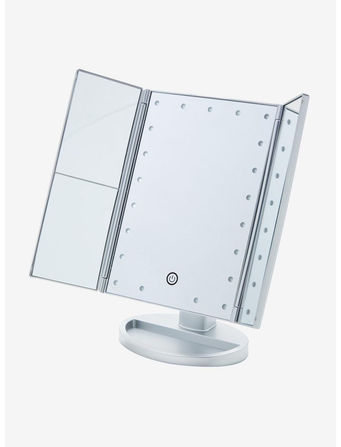 Silver Light-Up Tri-Fold Vanity Mirror, , hi-res