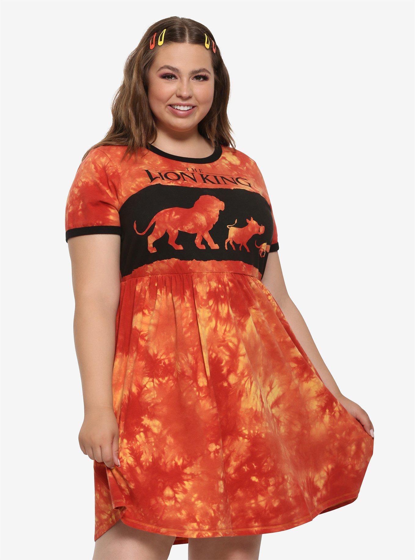 Her Universe Disney The Lion King Tie-Dye Ringer Dress Plus Size, MULTI, hi-res