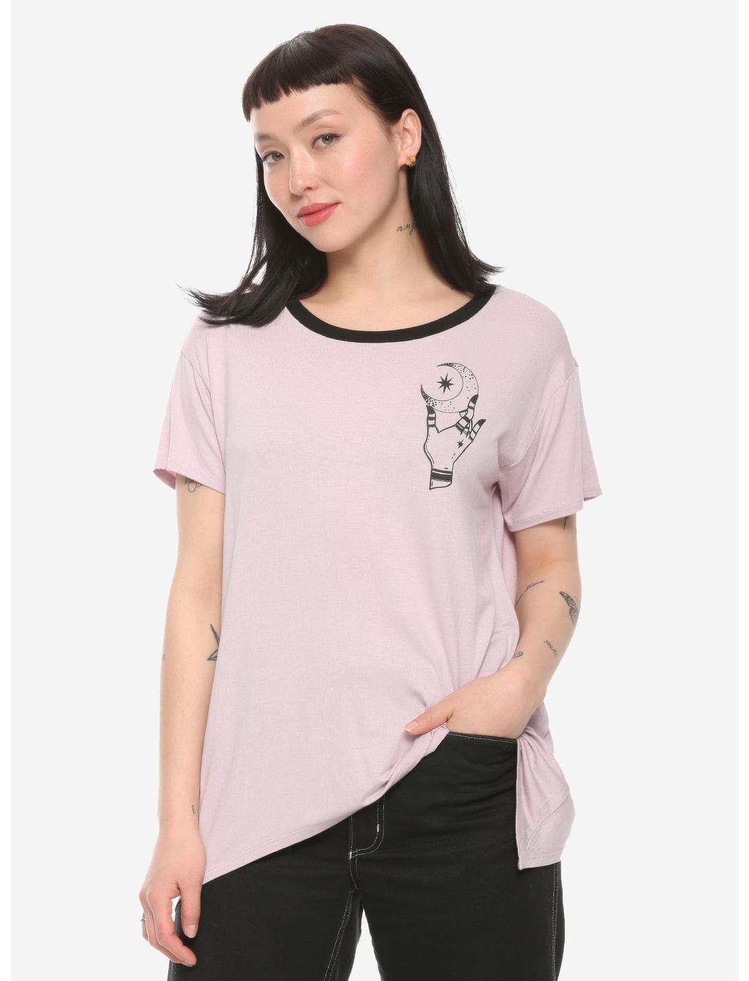 Celestial Hand Shark Bite Girls T-Shirt, LILAC, hi-res