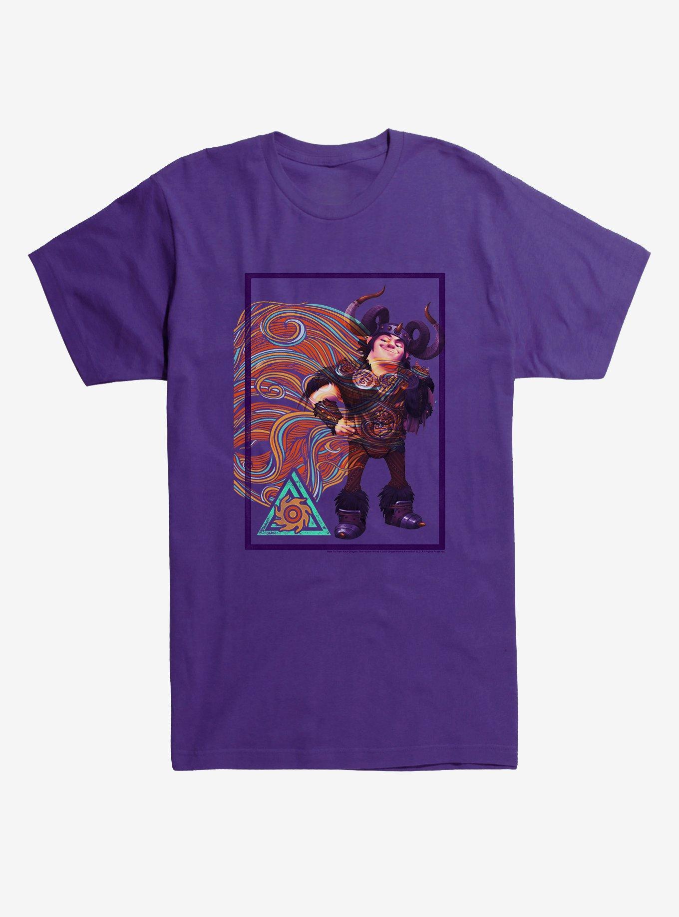 How To Train Your Dragon Snotlout Swirl T-Shirt, PURPLE, hi-res