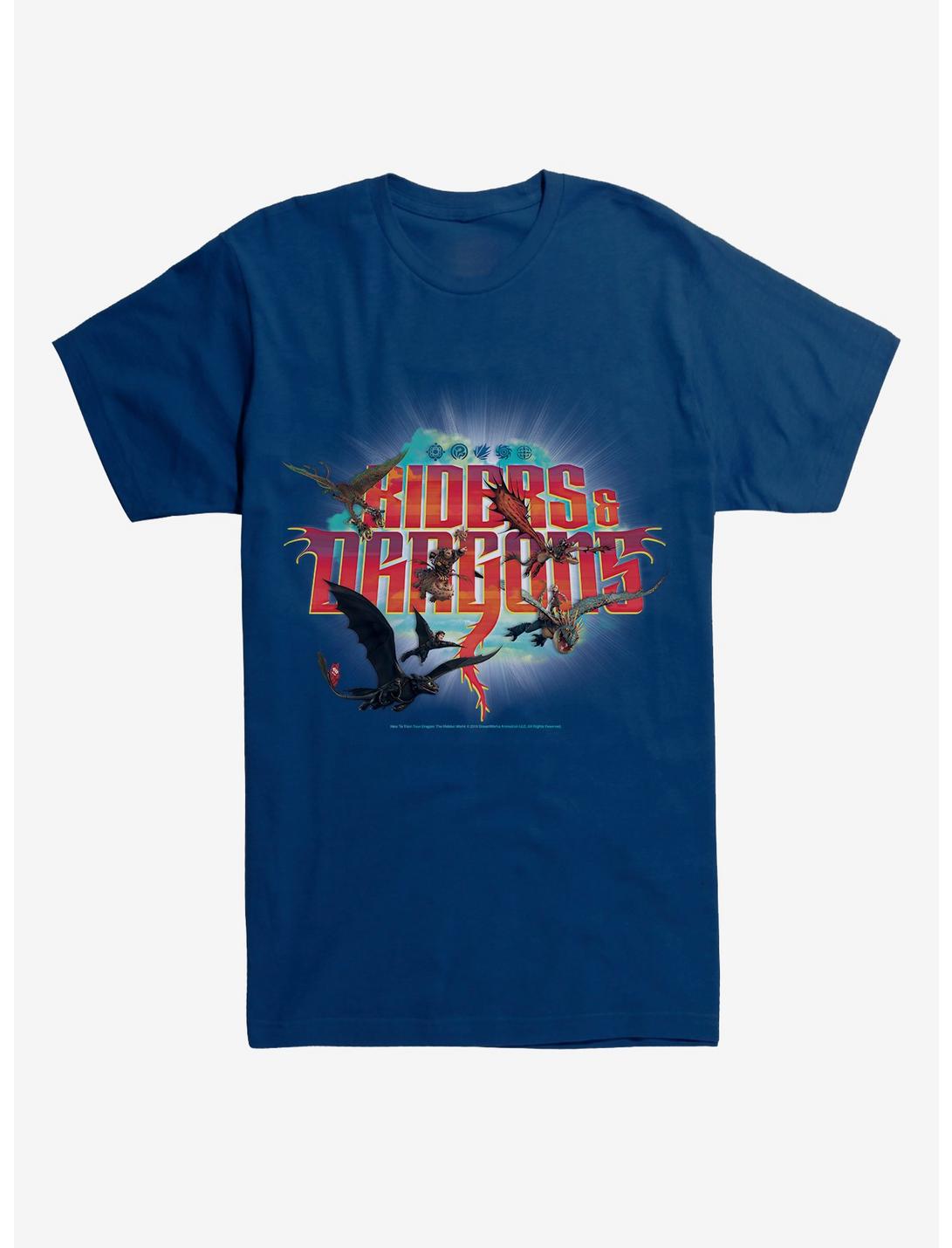 How To Train Your Dragon Riders & Dragons T-Shirt , NAVY, hi-res