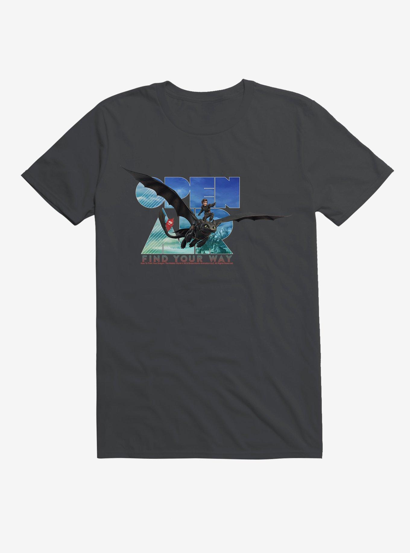 How To Train Your Dragon Open Air T-Shirt, CHARCOAL, hi-res