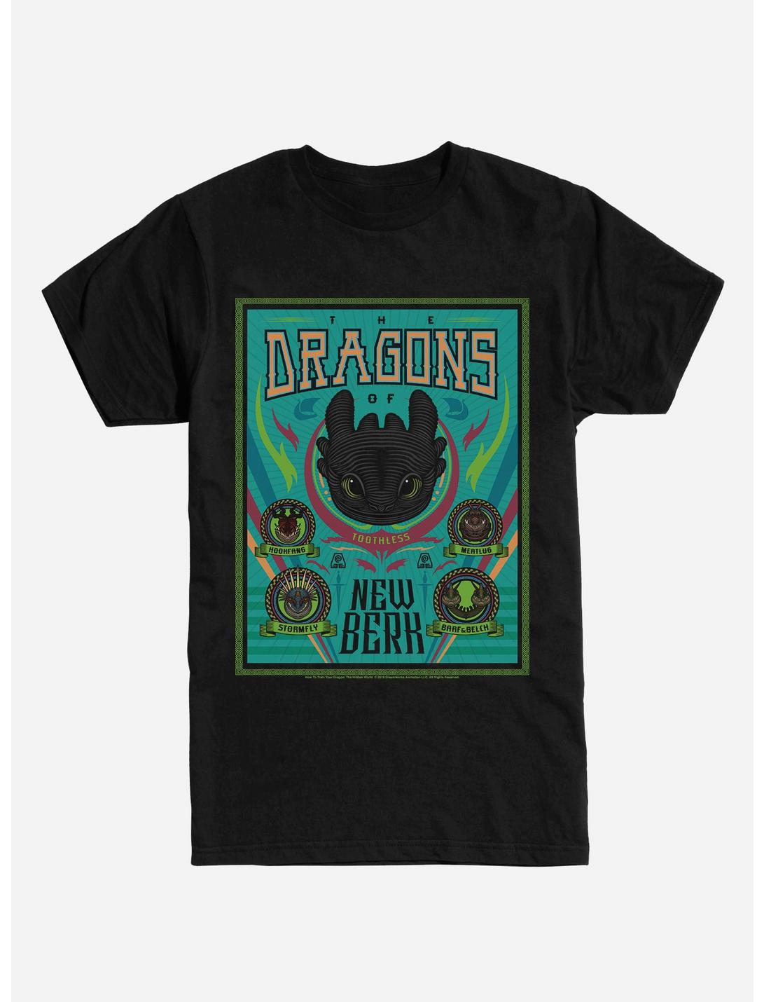 How To Train Your Dragon Dragons of New Berk T-Shirt, BLACK, hi-res