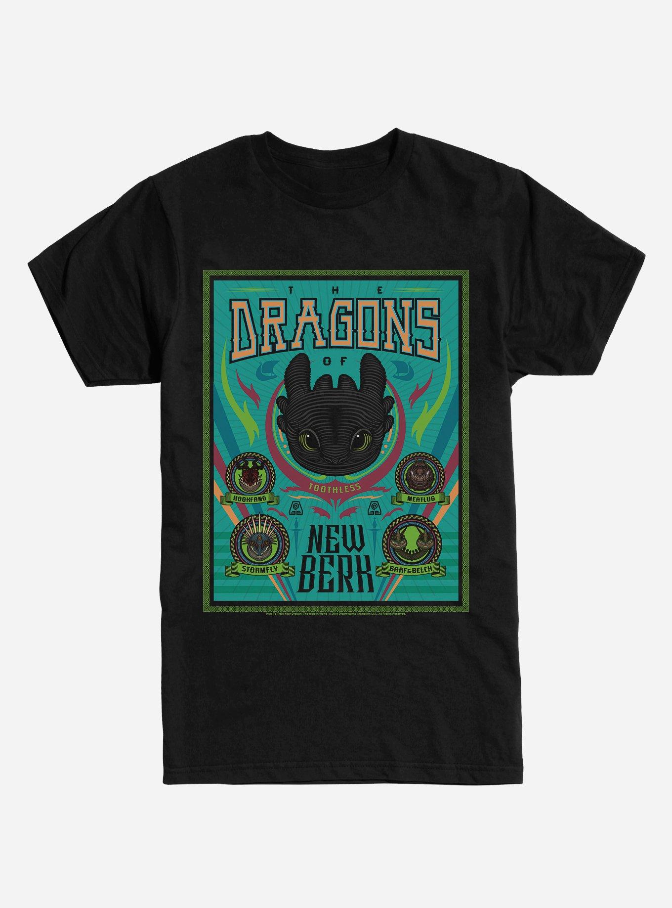 How To Train Your Dragon Dragons of New Berk T-Shirt, BLACK, hi-res