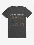 How To Train Your Dragon Give me Dragons List T-Shirt, CHARCOAL, hi-res