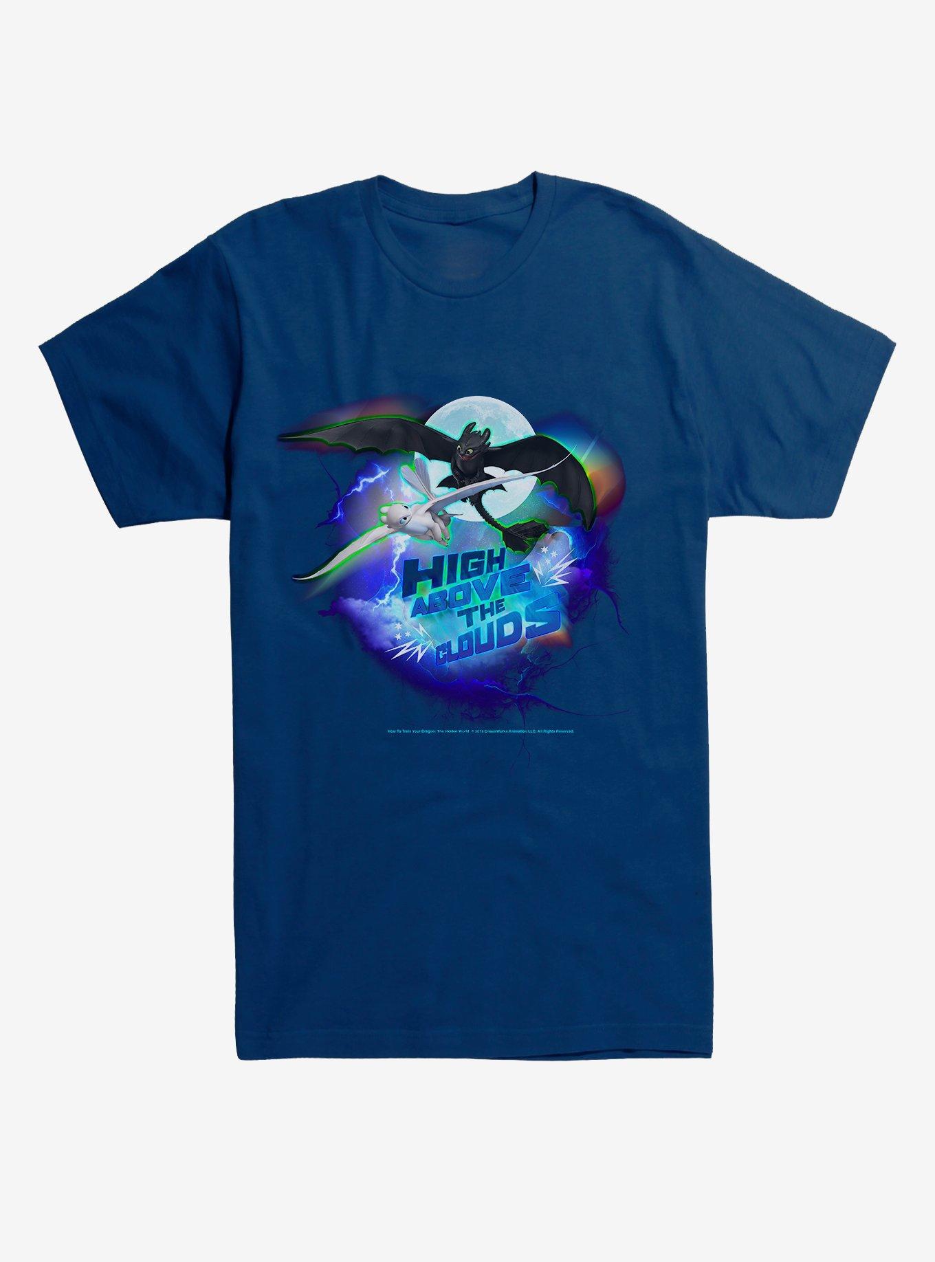 How To Train Your Dragon High Above The Clouds T-Shirt, NAVY, hi-res
